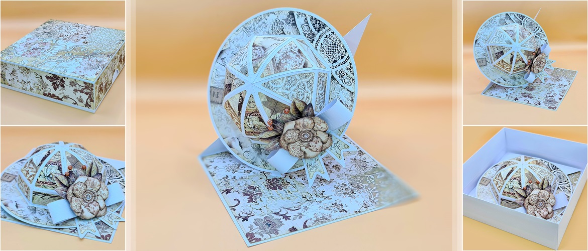 Gentleman Crafter ScanNCut summer bonnet card with gift box