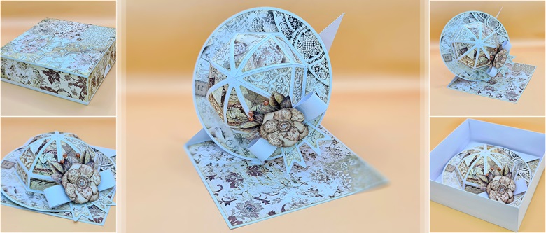 Gentleman Crafter ScanNCut summer bonnet card with gift box