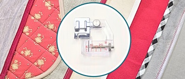 Brother Adjustable Binder Foot on sewn items