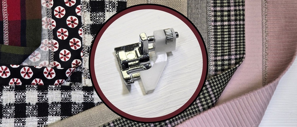 Verschillende soorten blinde zomen met blindzoomvoet inzetstuk