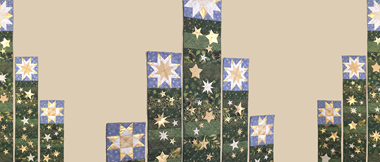 Gesteppten Weihnachtsbaum-Paneele.