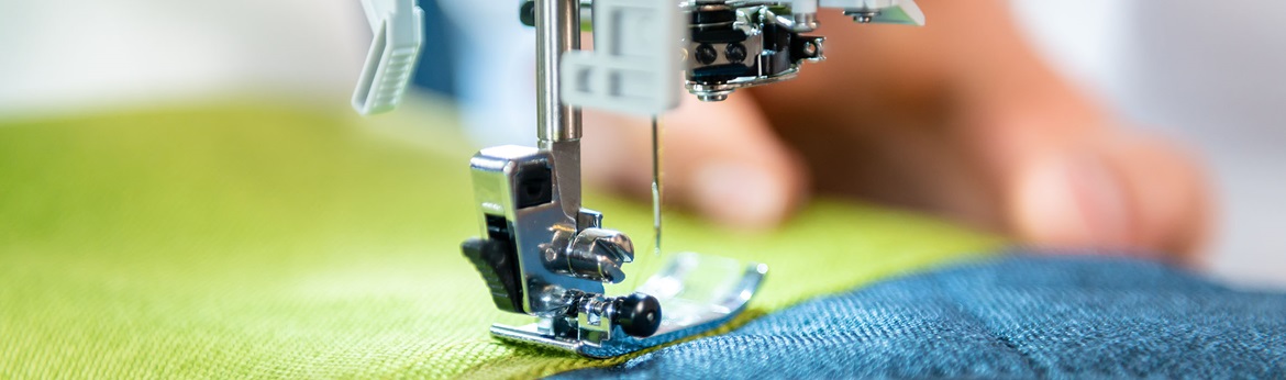 close up of sewing foot