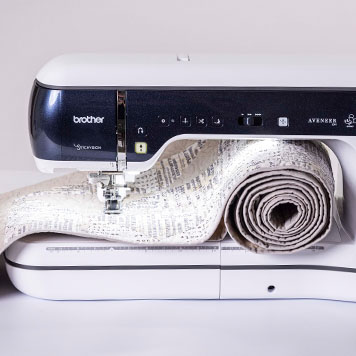 Quilt on Brother’s largest workspace from the Aveneer EV1