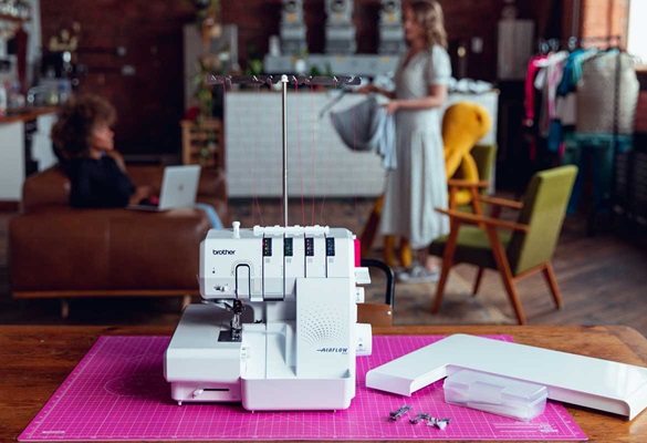 Brother Airflow3000 overlocker on table 