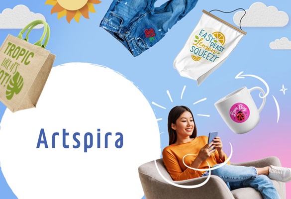 Projets créatifs colorés avec une femme sur son téléphone