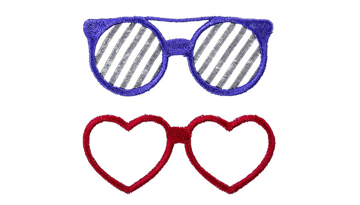 funky glases embroidery