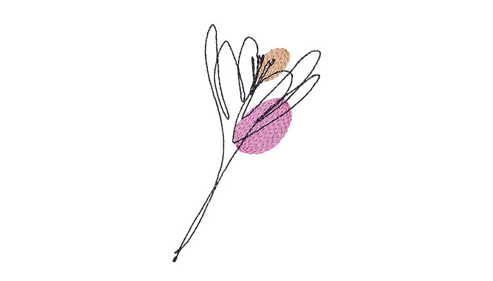 Bloem lijntekening