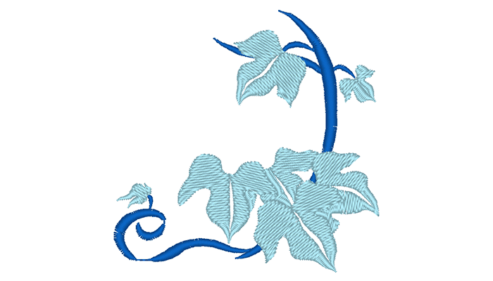 Kostenloses Stickmuster von Efeu