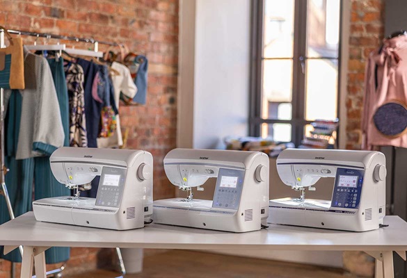 The Brother Inventio range of sewing and quilting machines.