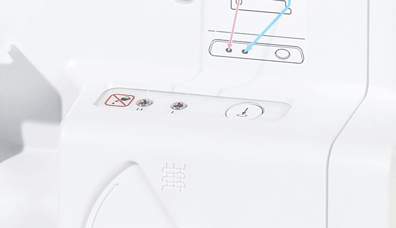 Close up of threading holes of air threading system of Airflow 3000
