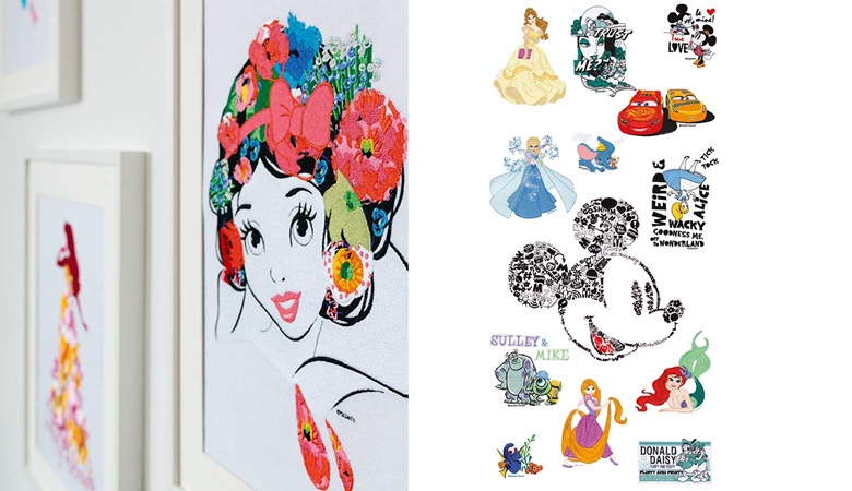 Several Disney embroidery patterns