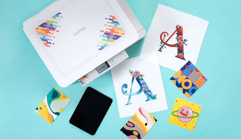 Brother-sublimatieprinter met sublimatie-lettertypeontwerpafdruk