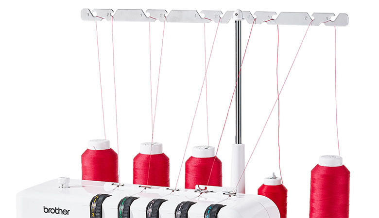 Telescopic metal thread stand of Brother CV3550 coverstitch machine