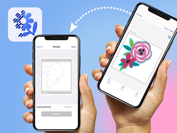Artspira lijntekening tracing getoond op mobiele telefoon