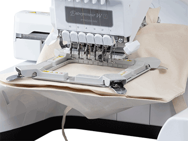 Versatile magnet frame in PR embroidery machine