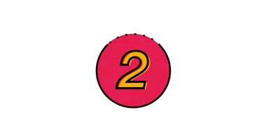 pink and orange number two icon