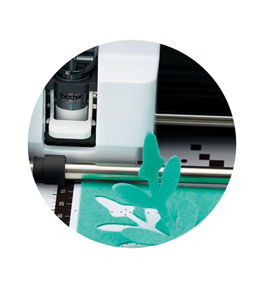 Lama automatica ScanNCut con motivo verde ritagliato