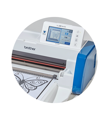 Eingescanntes Schmetterlingsmotiv auf ScanNCut SDX2200D