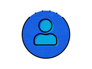 Icona blu di persona