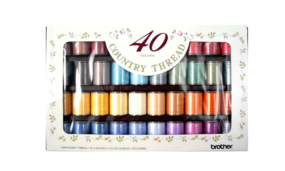 40 bobines de fil compatibles avec toutes les machines Brother