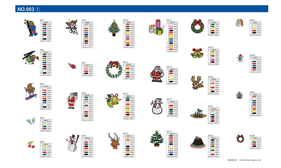 Collection de motifs de broderie n° 3 BLECUSB3 2