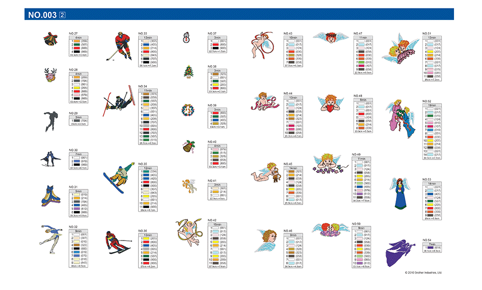 Collection de motifs de broderie n° 3 BLECUSB3 3