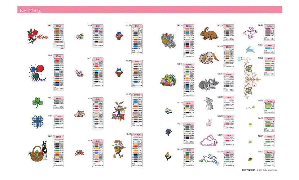 BLECUSB4 Stickmuster-Kollektion 4 2