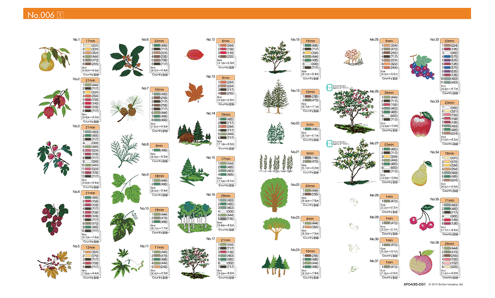 Collection de motifs de broderie n° 6 BLECUSB6 2