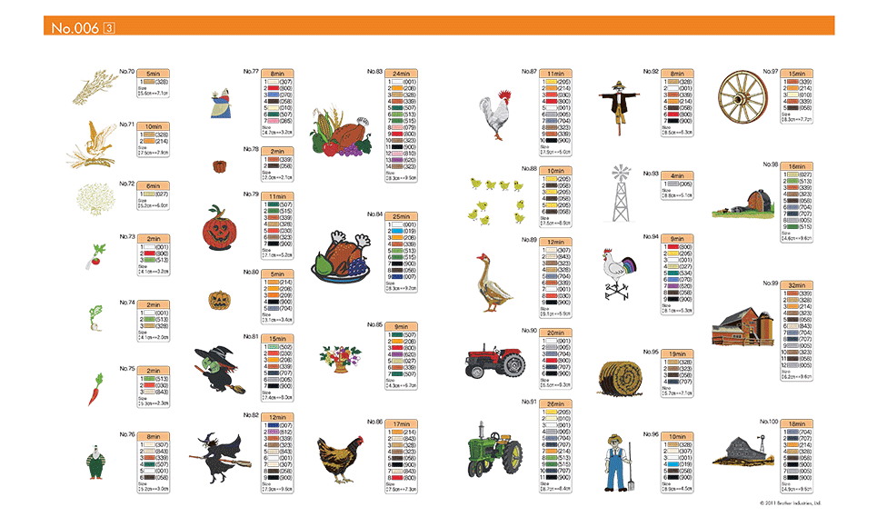 Collection de motifs de broderie n° 6 BLECUSB6 4