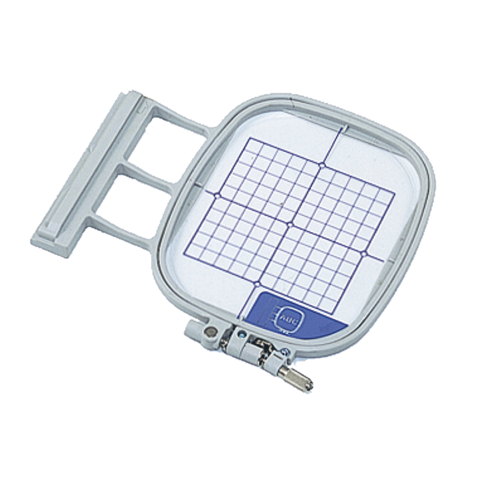 Grey 10 x 10cm squared shape machine embroidery frame with grid EF74