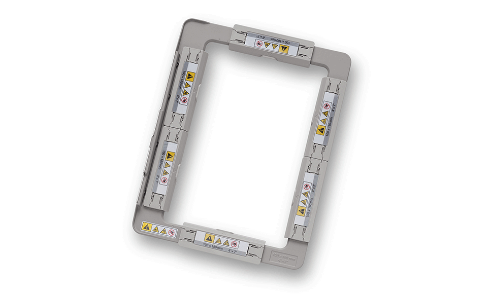 Magnetic embroidery frame for Brother F-series on white background