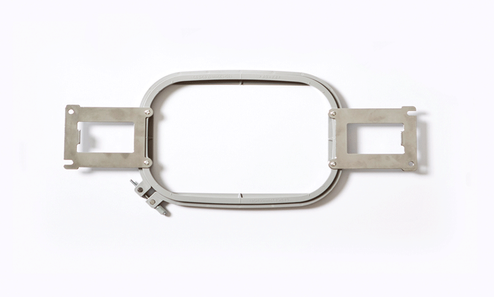 Grey 180 x 130mm rectangular machine embroidery frame PRH180