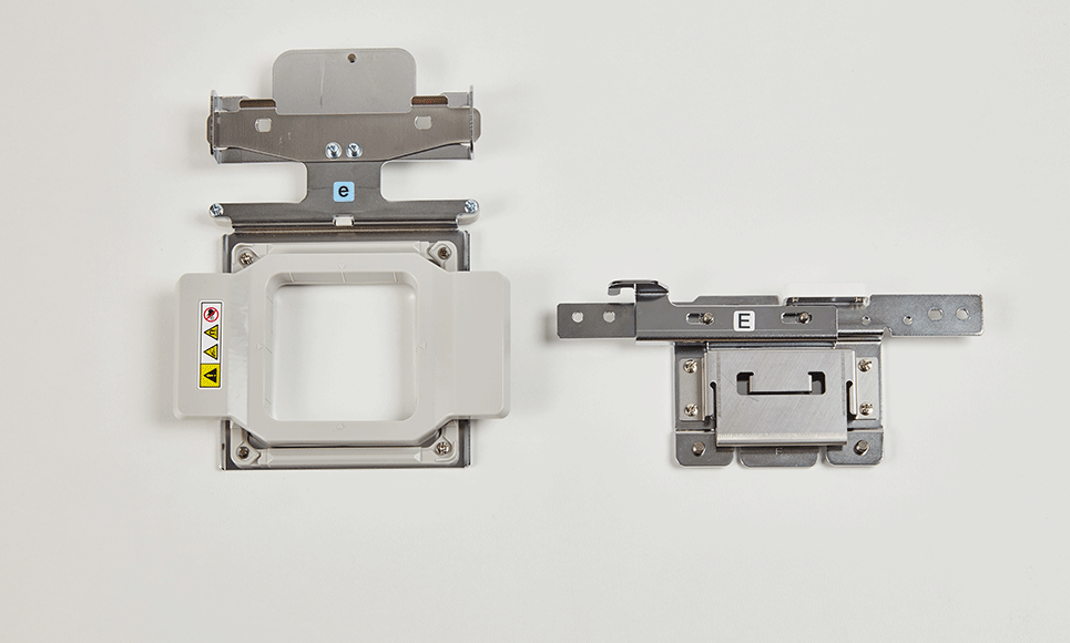 Vierkant 50 mm grijs magnetisch borduurraam en arm voor PR en VR