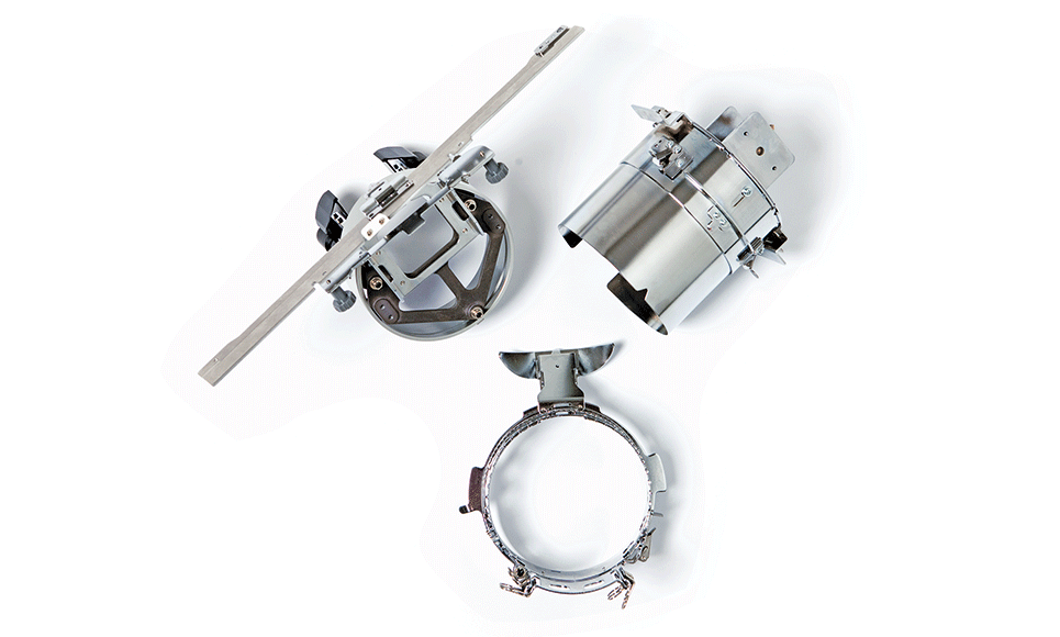 Kappenrahmen-Set PRPCF1 breit rund - Einspannhilfe, Antrieb und Rahmen