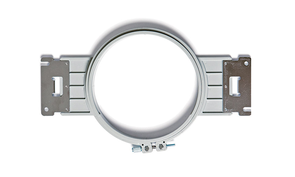 Rond grijs 130x130 mm-borduurraam PRPRF130