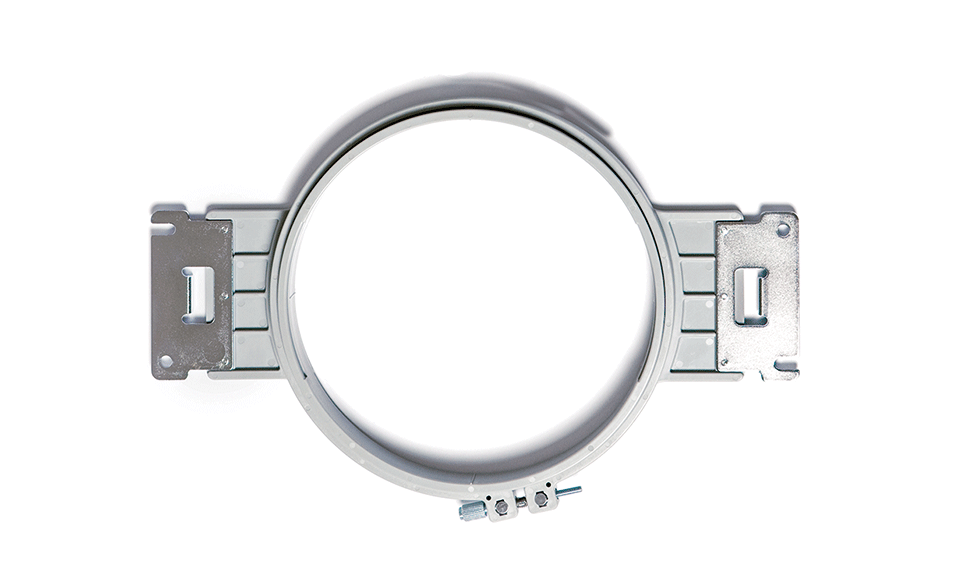 Rond grijs 160x160 mm-borduurraam PRPRF160