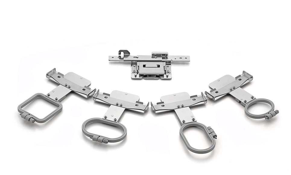 4 Set mit kleinem ovalem Stickrahmen mit passendem Stickarm für PR