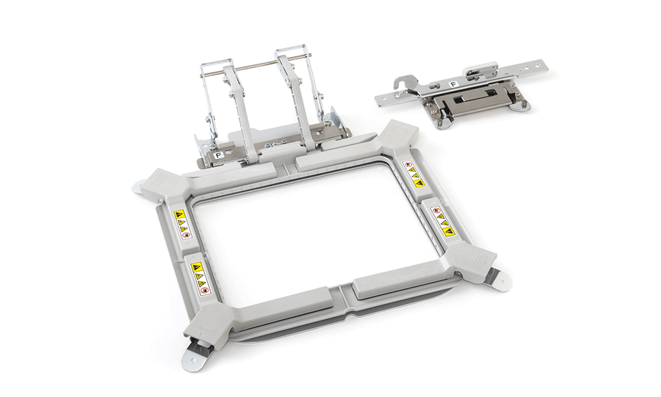 Magnetischer Rahmen und Arm zur Befestigung an Brother PR Stickmaschinen
