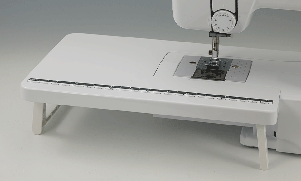 White wide table  WT13 to extend workspace attached to sewing machine