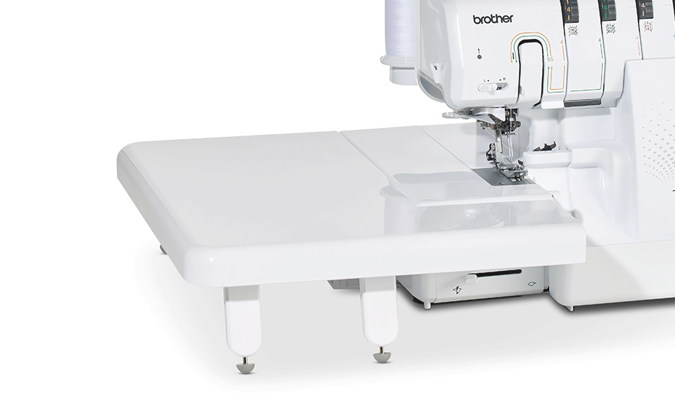 Widetable attached to Brother overlock machine