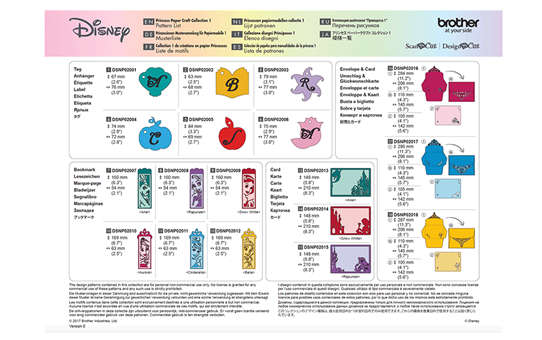 Disney Musterkollektion „Prinzessinnen“ für Papier CADSNP02 4
