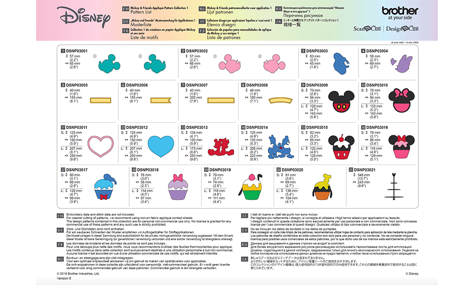 Disney Mickey & Friends applicatiepatrooncollectie CADSNP03 8