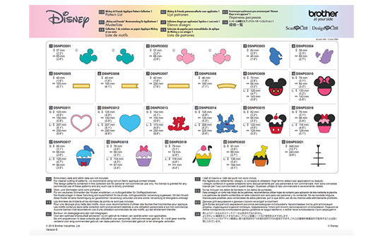 Disney Musterkollektion „Mickey und Freunde“ für Applikationen CADSNP03 8