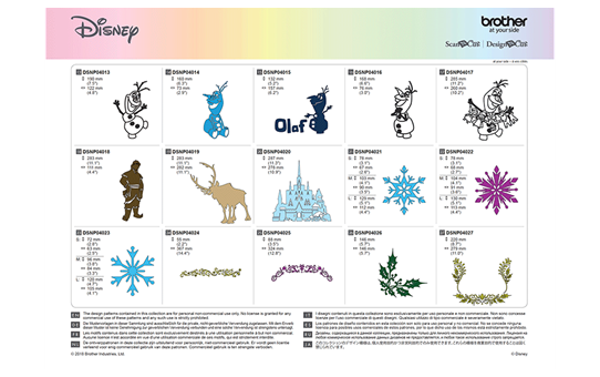 Collection de motifs Disney La Reine des Neiges CADSNP04 9
