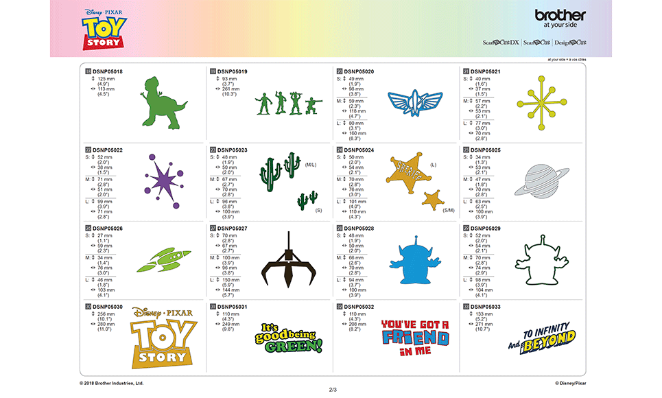 Collection de motifs Disney Toy Story CADSNP05 7