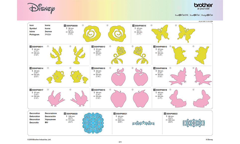 Disney Musterkollektion „Schneewittchen und Belle“ für Papier CADSNP06 10