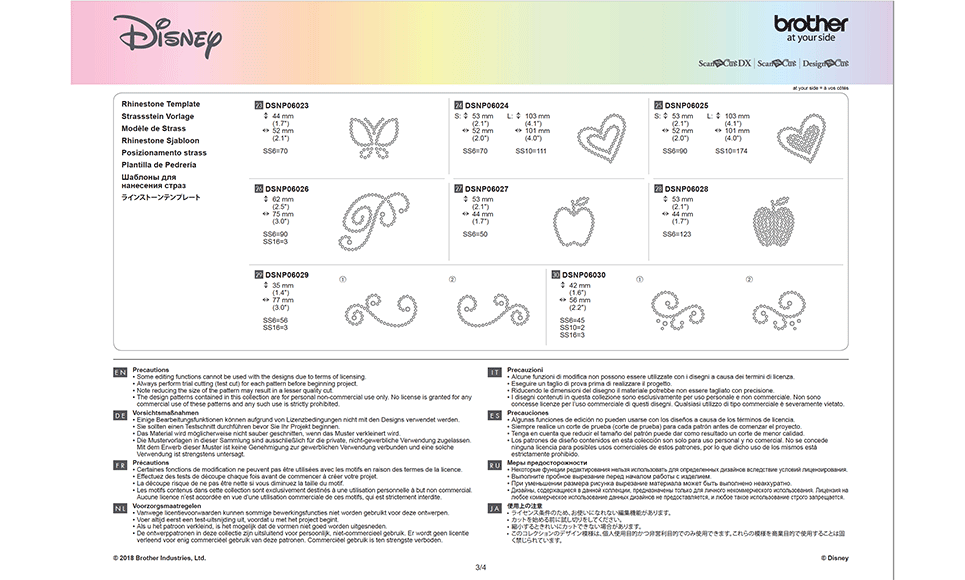 Disney Musterkollektion „Schneewittchen und Belle“ für Papier CADSNP06 11