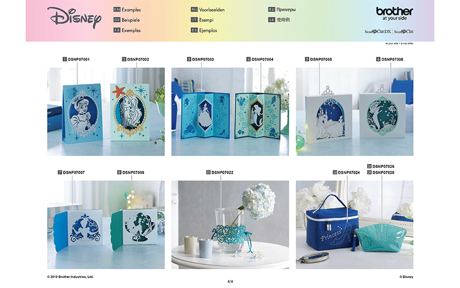 Collection de motifs Cendrillon et Ariel de Disney CADSNP07 9