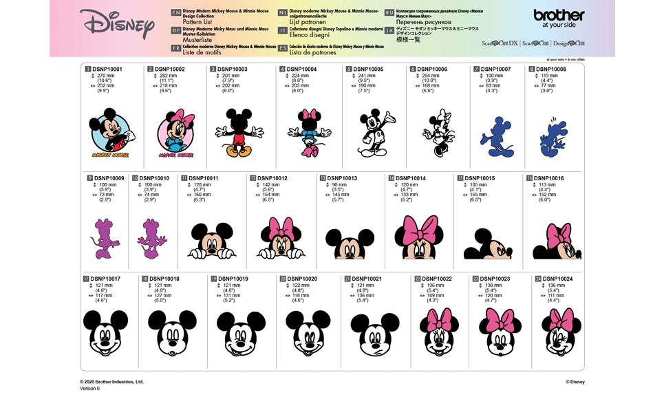Collection moderne Mickey Mouse & Minnie Mouse CADSNP10 10