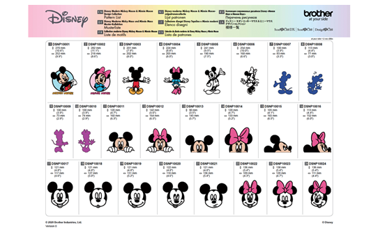 Collection moderne Mickey Mouse & Minnie Mouse CADSNP10 10